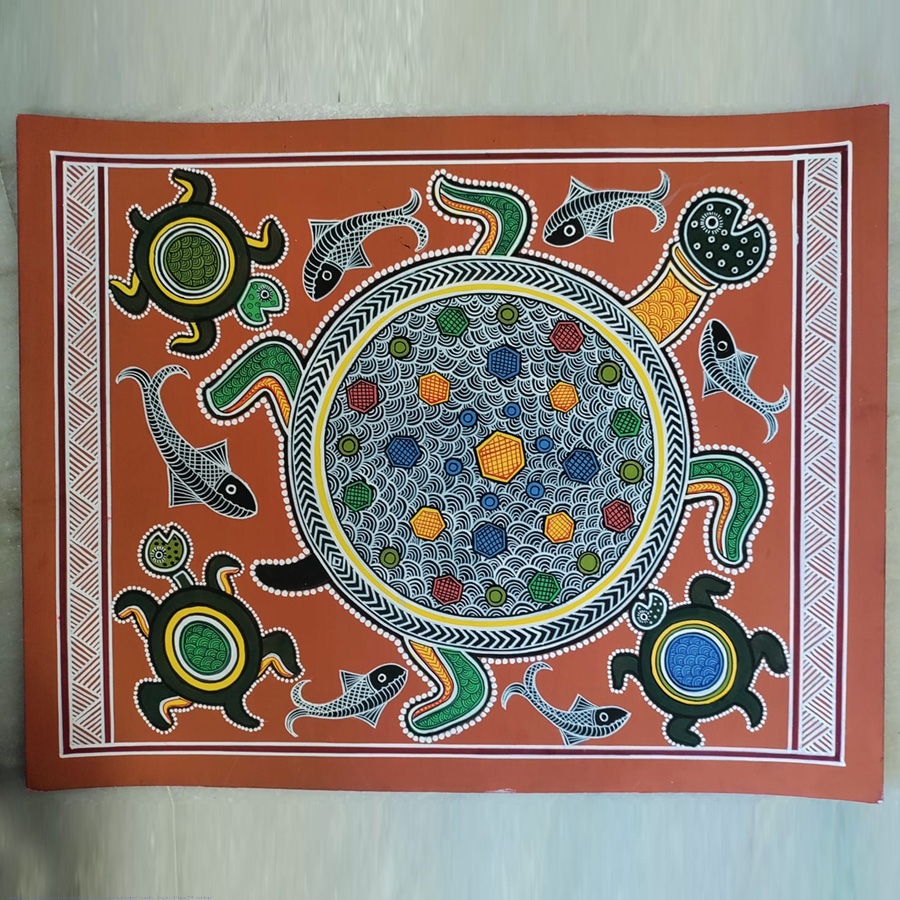 shop Mandana Art - Lucky Charm Turtle ( 11 x 14 inch)