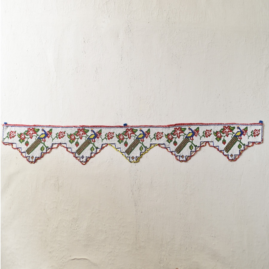 Bead Work ~ Antique Door Toran - Peacock Motif