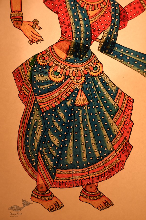 Handmade leather puppet- raadha