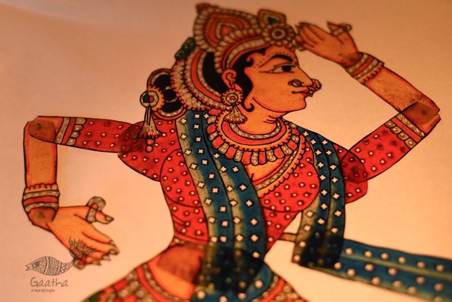 Handmade leather puppet- raadha