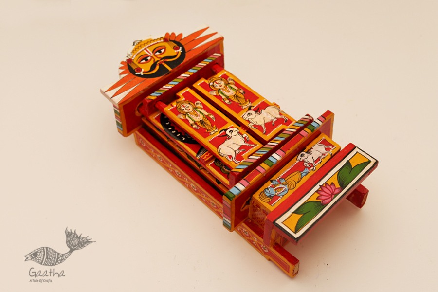 कथनिक ☀ Kaavad a Wooden Shrine ( RED - 29 cm) ~ 113