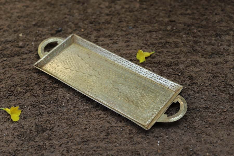 Ahar ✽ Brass ~ Serving Tray  (14 x 5 x 0.7 )