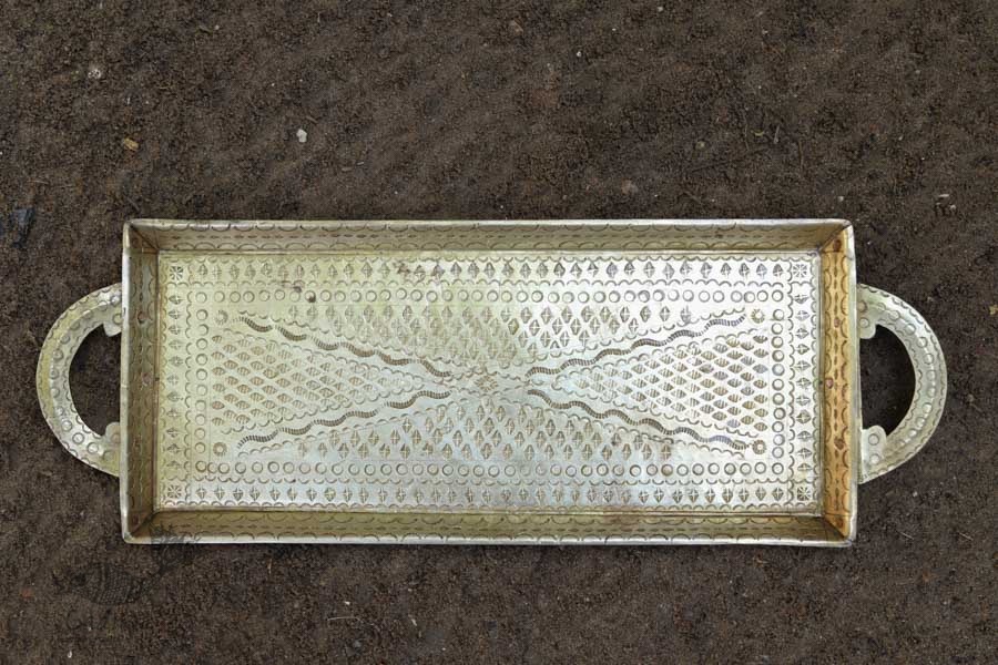 Ahar ✽ Brass ~ Serving Tray  (14 x 5 x 0.7 )