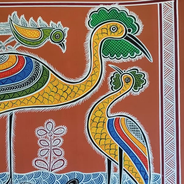 shop Mandana Art - Painting ~ Crane ( 11 x 14 inch)