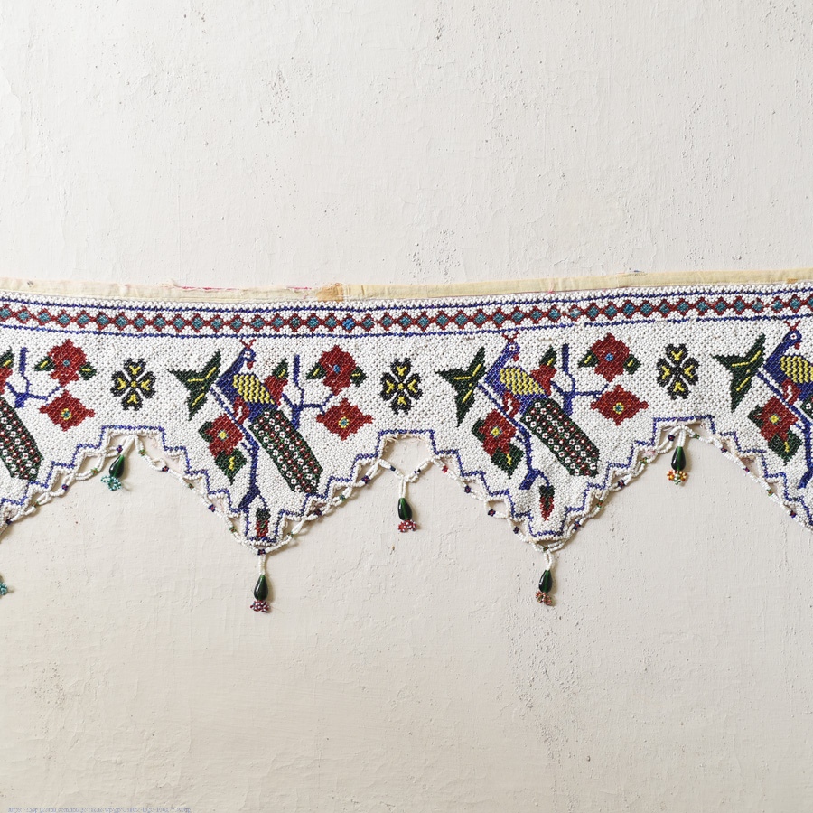 Bead Work Antique Door Toran - Peacock Motif