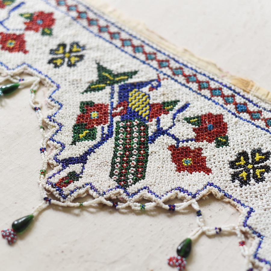 Bead Work Antique Door Toran - Peacock Motif