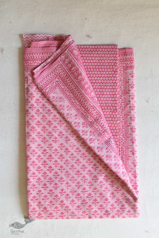 Shop Gamthi Block Printed pure cotton saree