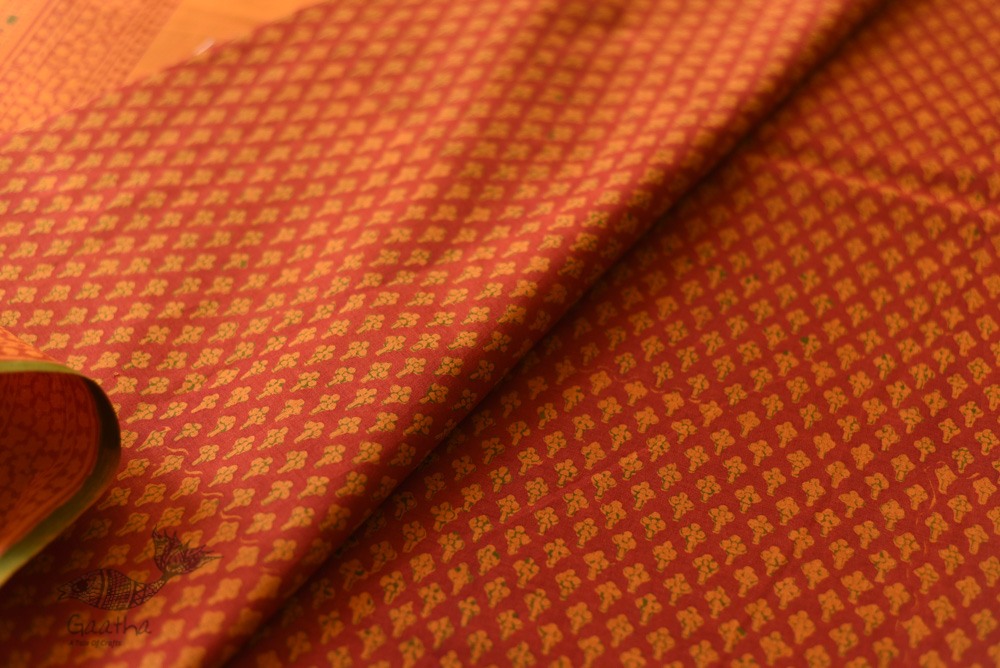 Shop Gamthi Block Print pure cotton saree