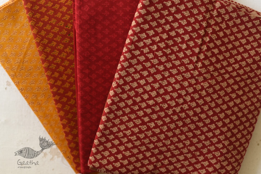 Shop Gamthi Block Print pure cotton saree