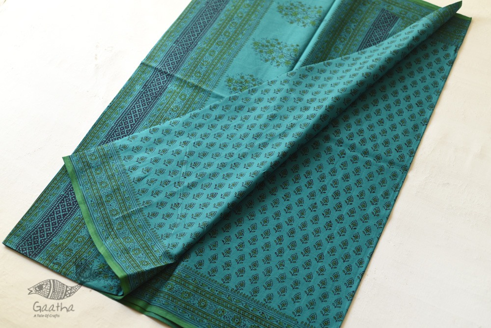 Shop Gamthi Block Print pure cotton saree