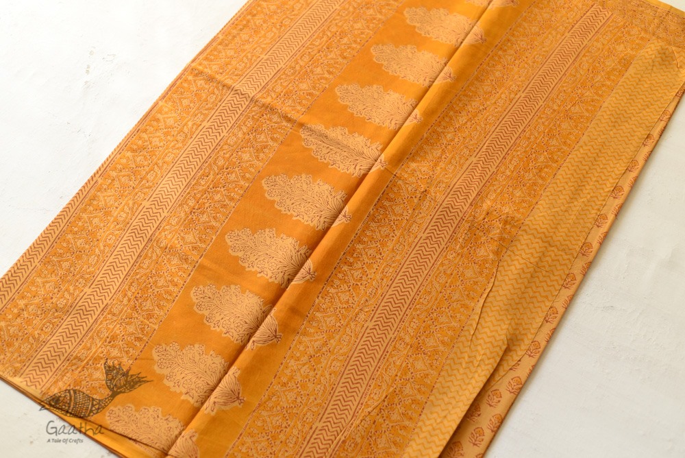 Shop Gamthi Block Print pure cotton saree