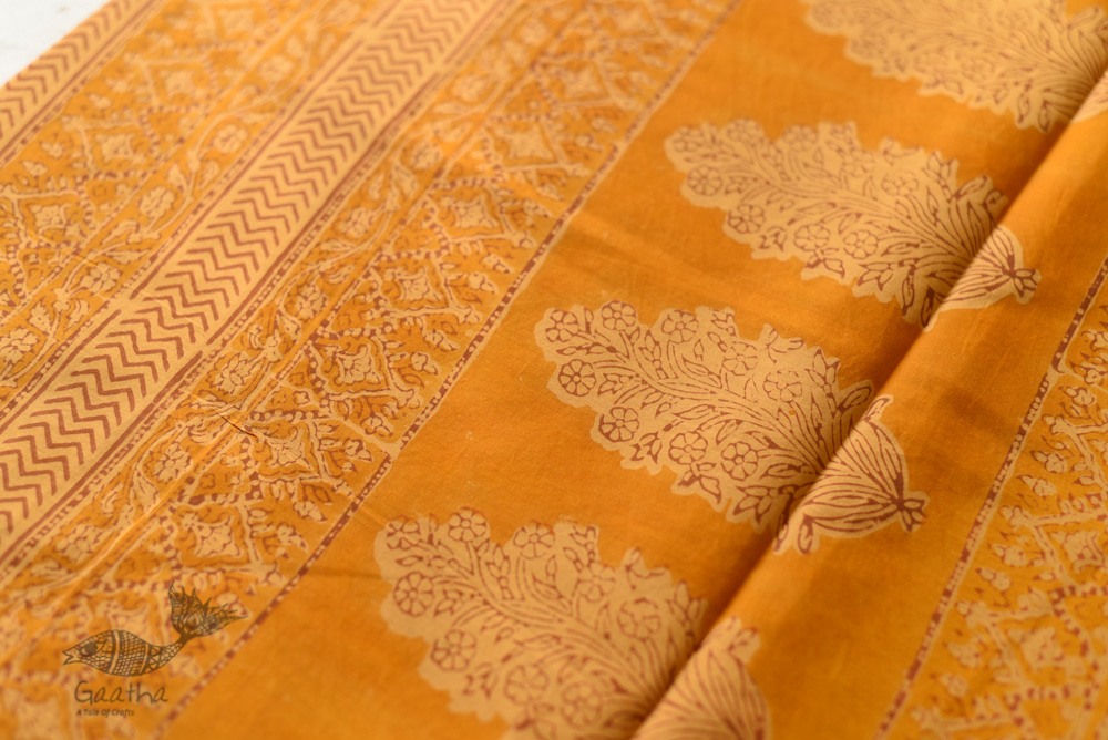 Shop Gamthi Block Print pure cotton saree