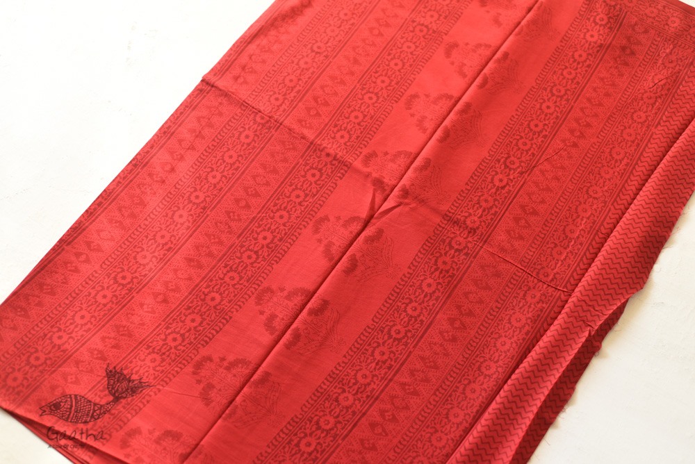 Shop Gamthi Block Print pure cotton saree