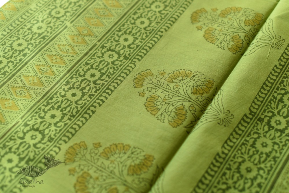 Shop Gamthi Block Print pure cotton saree