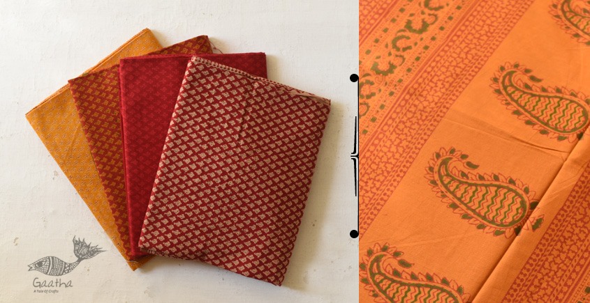 Shop Gamthi Block Print pure cotton saree