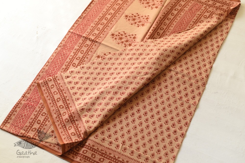 Shop Gamthi Block Print pure cotton saree