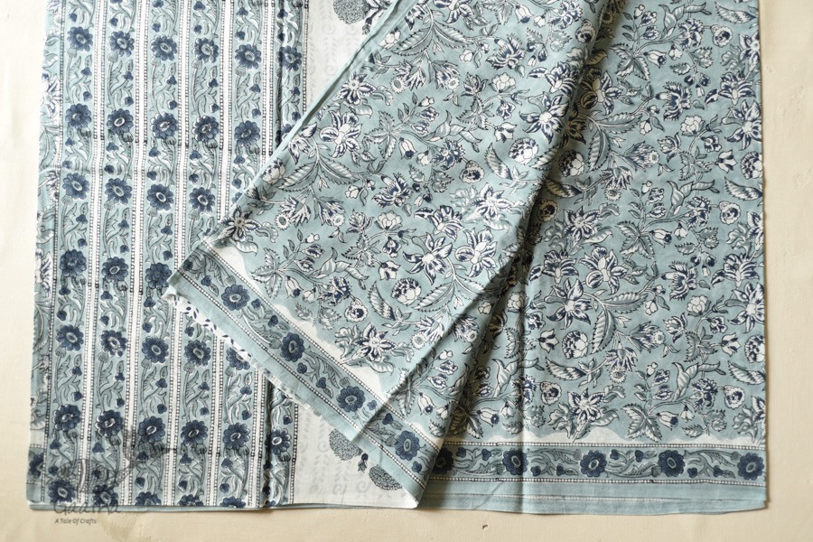 shop Block Printed - Bagru Cotton Saree