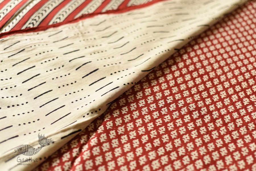 shop Bagru Block Printed Cotton Saree