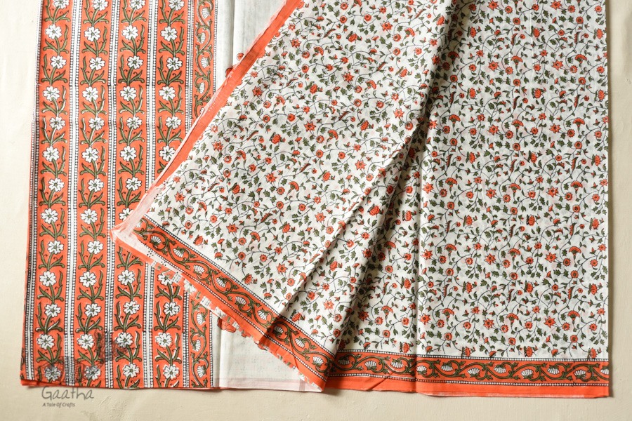 shop Bagru Cotton Saree - Block Printed 2023