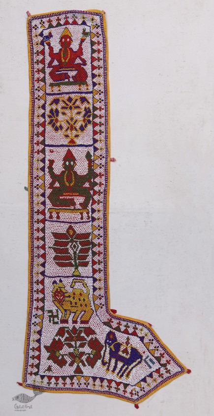 प्राचीन  ❂  Bead Wall Art ❂ Toran Left door ❂ I