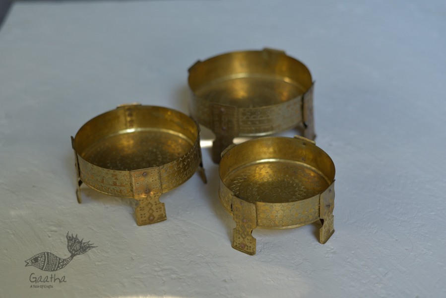 handmade Brass Angeethi - three size options