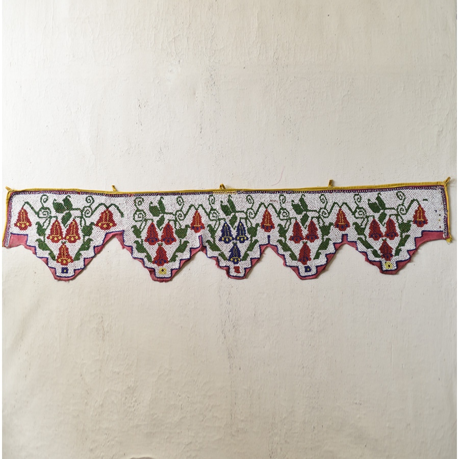 Antique Bead Hanging Toran - Flower Motif