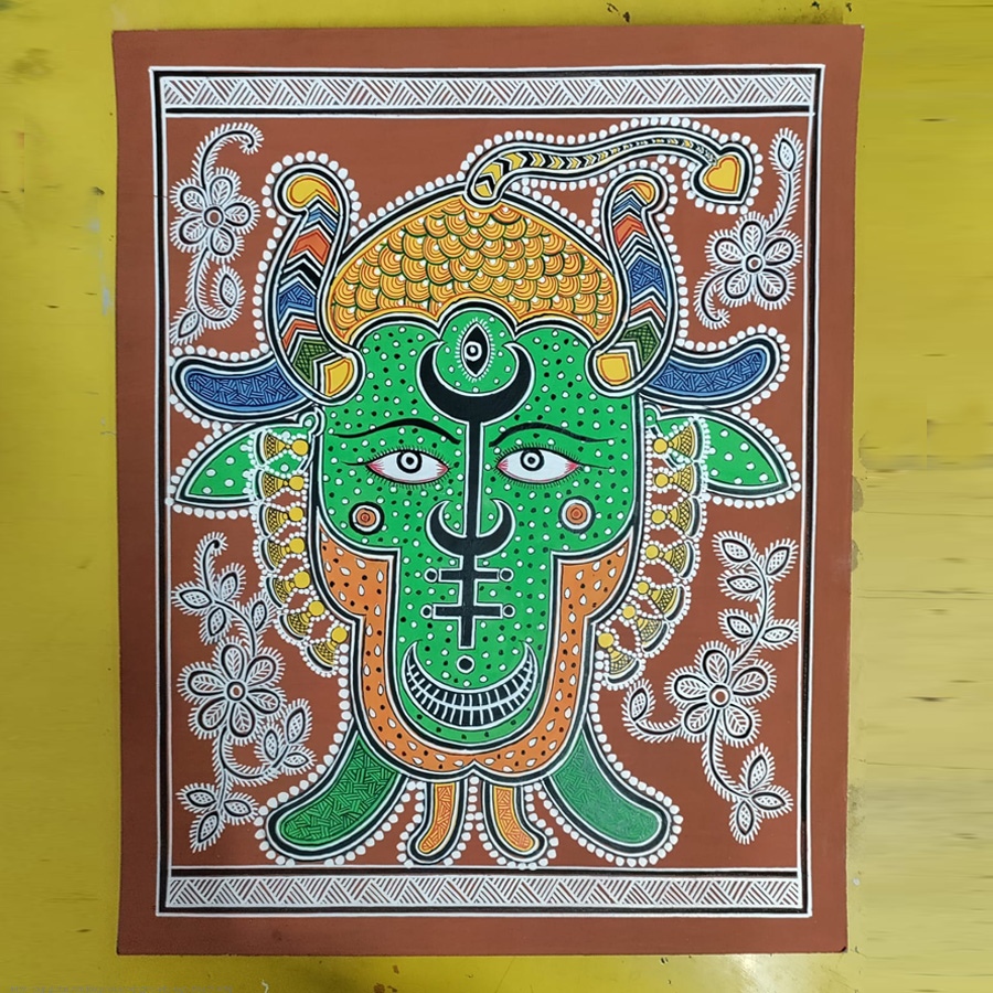 shop Mandana Art - Painting ~ Tribal Face ( 11 x 14 inch)