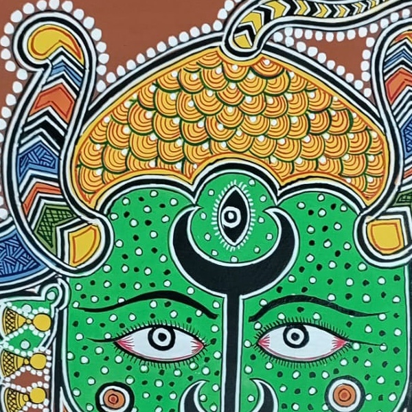 shop Mandana Art - Painting ~ Tribal Face ( 11 x 14 inch)