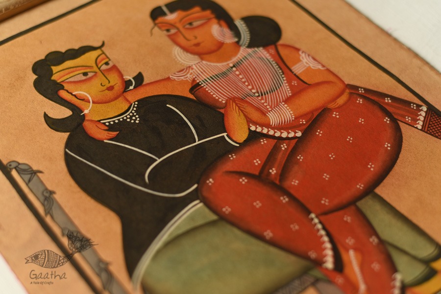 shop kalighat canvas painting - Lets Talk