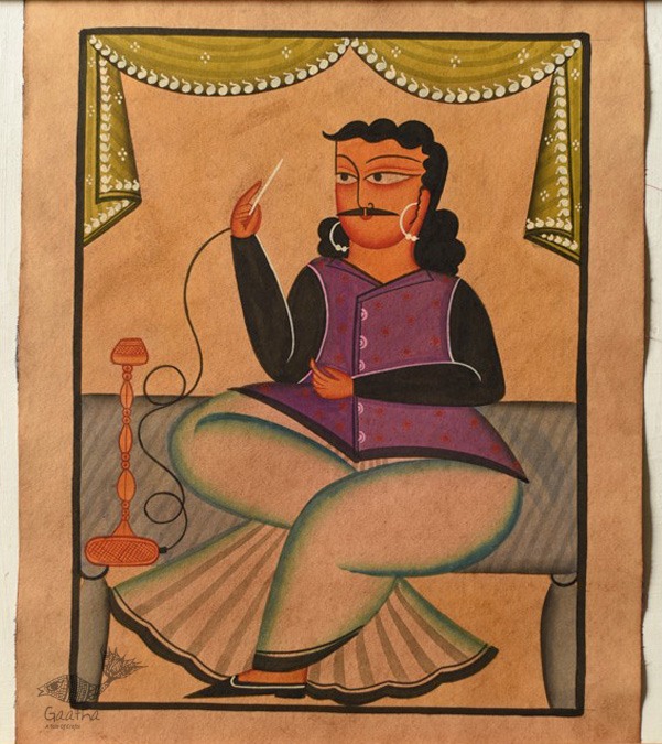 original kali ghat painting -wall hanging