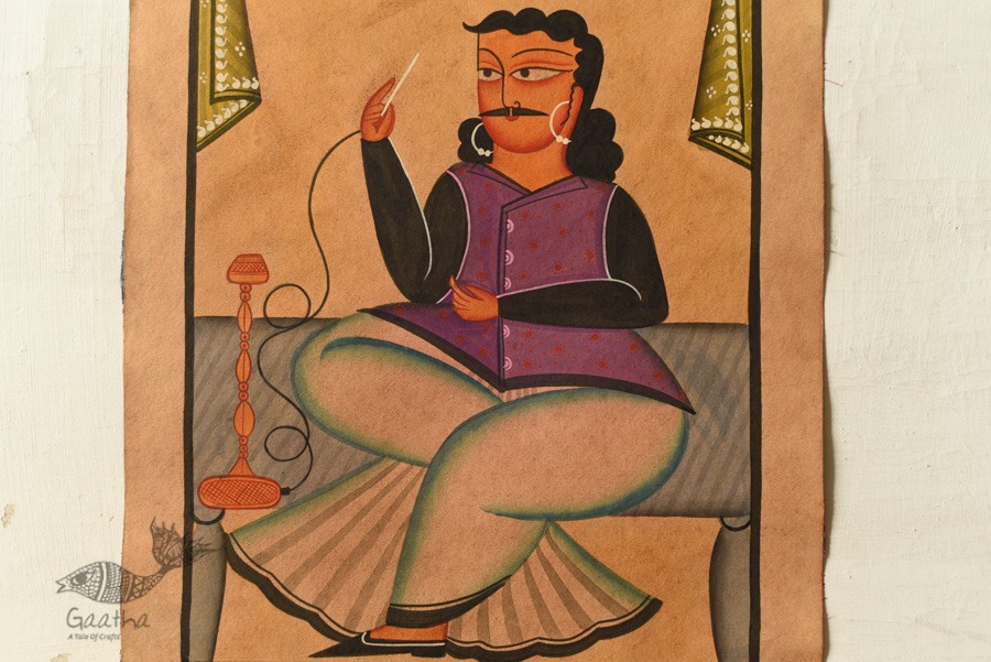 original kali ghat painting -wall hanging