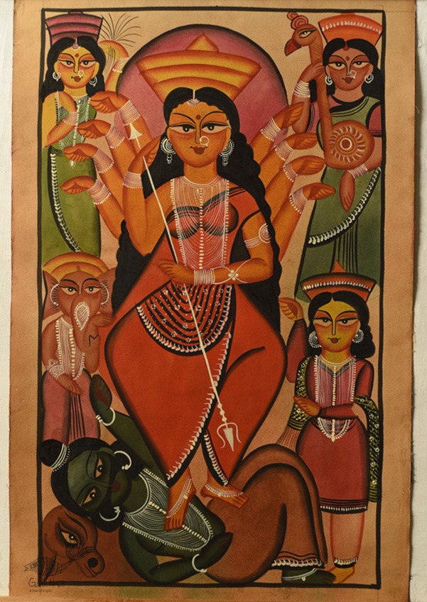 buy Original Kalighat Painting - Goddess Gauri