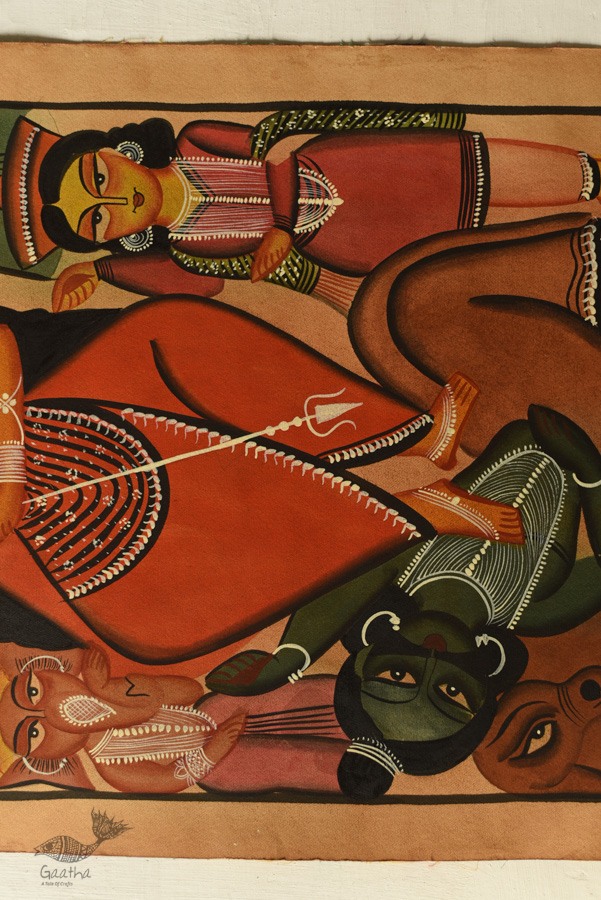 buy Original Kalighat Painting - Goddess Gauri