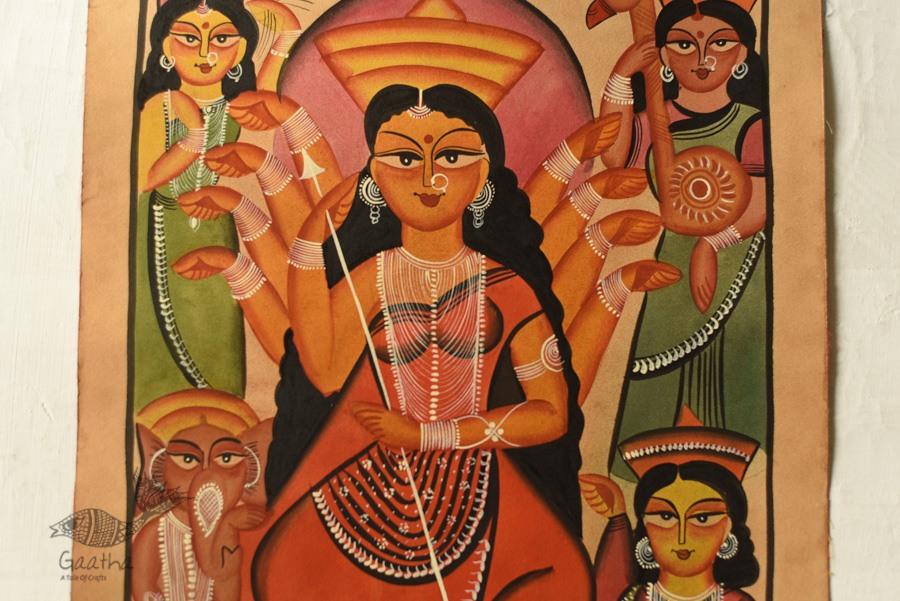 buy Original Kalighat Painting - Goddess Gauri