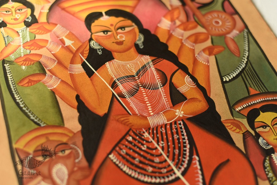 buy Original Kalighat Painting - Goddess Gauri