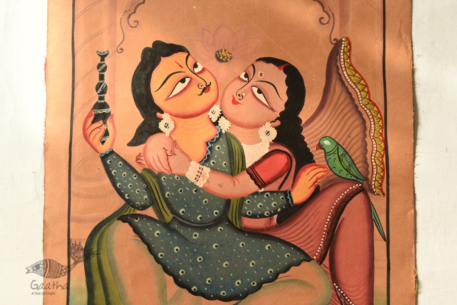 Godess Kali Kalighat Painting - The Bengali Couple