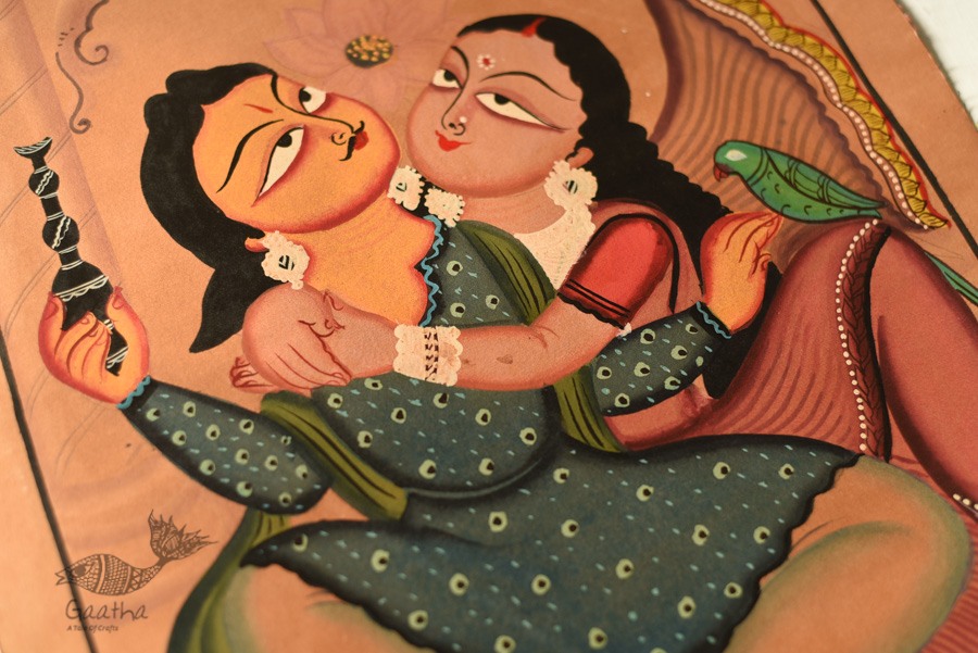 Godess Kali Kalighat Painting - The Bengali Couple