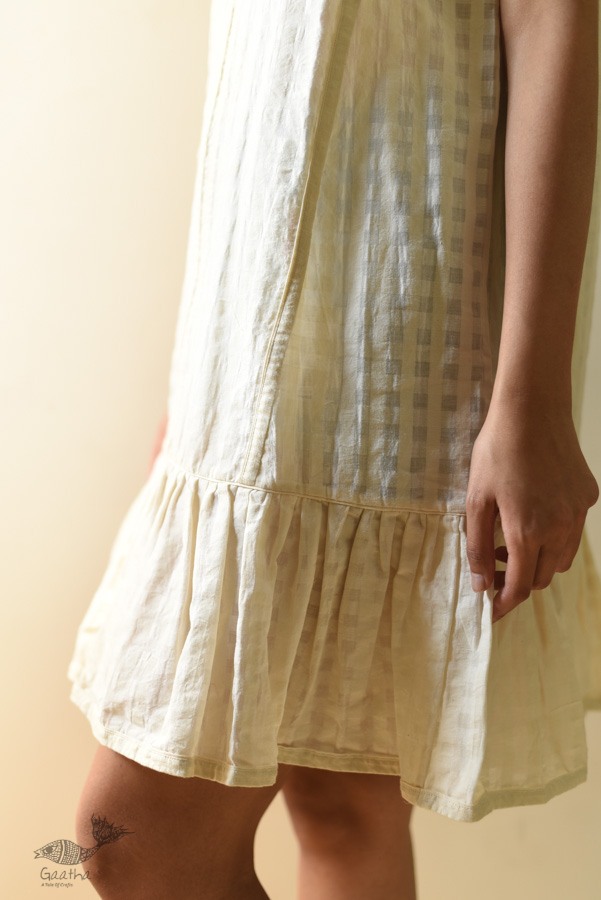 shop Handwoven Pure Cotton ~ Off White dress