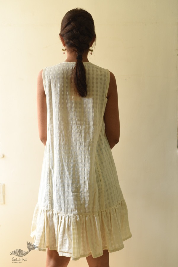 shop Handwoven Pure Cotton ~ Off White dress