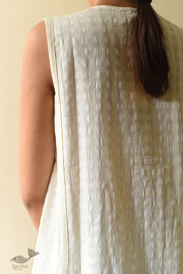 shop Handwoven Pure Cotton ~ Off White dress