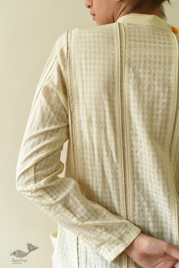 shop Handwoven Checks Pure Cotton ~ White Top