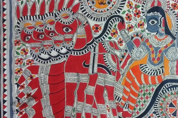 shop Madhubani painting| Ramachandra With Sita