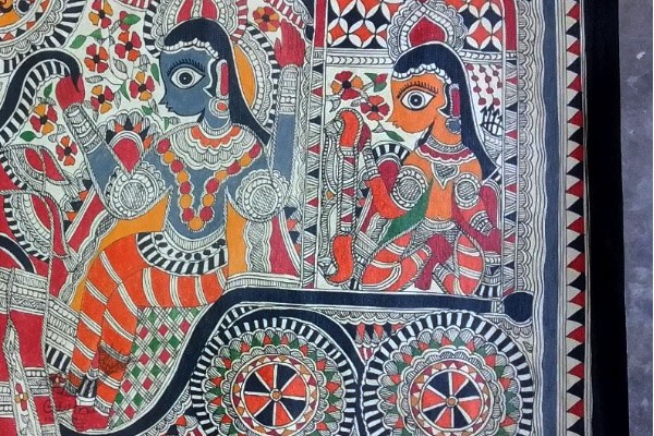 shop Madhubani painting| Ramachandra With Sita