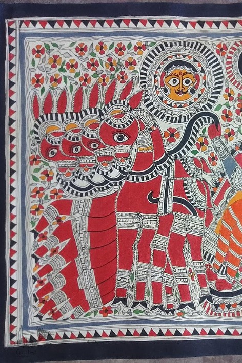 shop Madhubani painting| Ramachandra With Sita