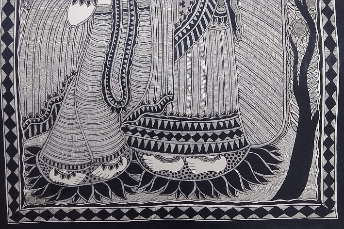 shop Madhubani painting| Radha - Krishna