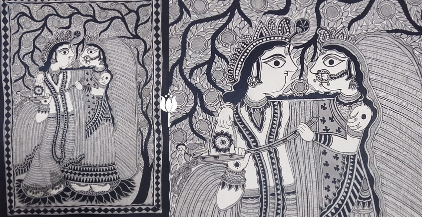 shop Madhubani painting| Radha - Krishna