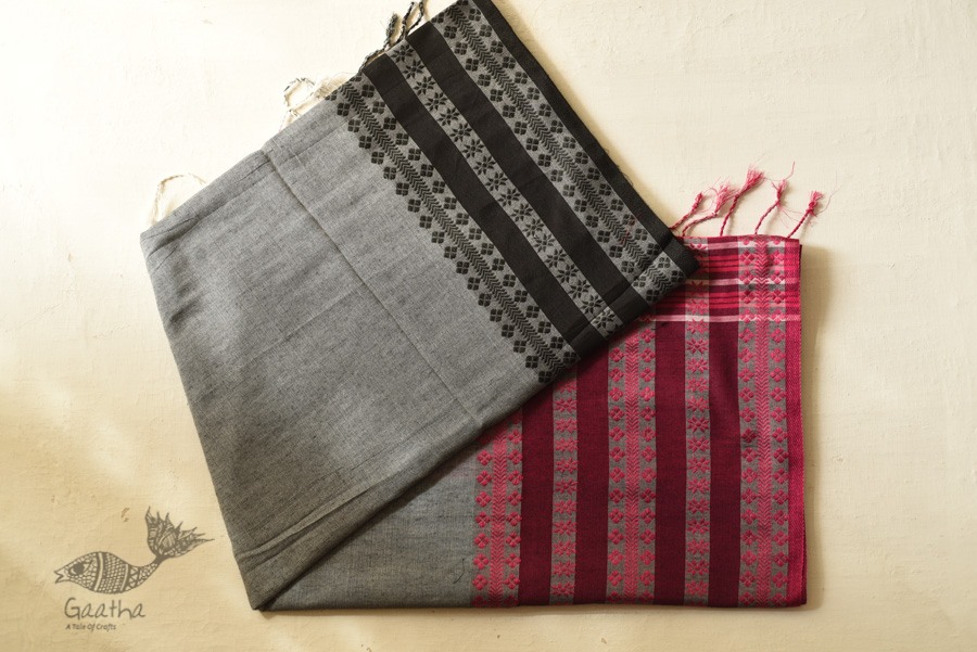 Traditional Bengali cotton saree  - Woven Border