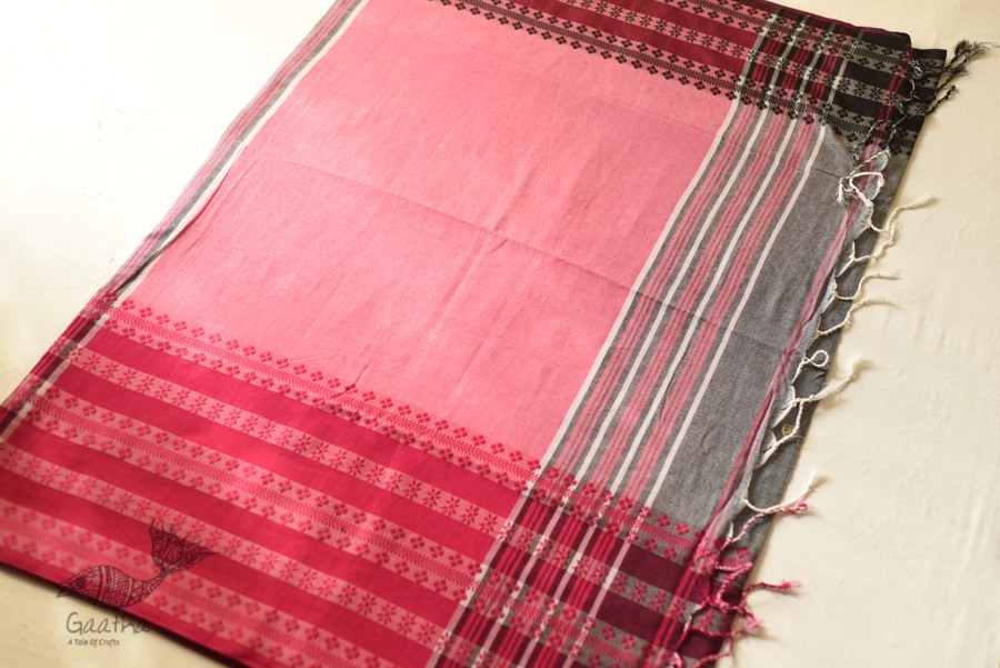 Traditional Bengali cotton saree  - Woven Border