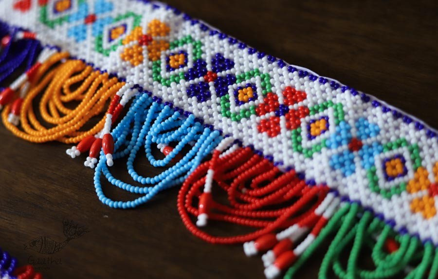 शुभ लाभ ⁂ Glass Bead  Temple ⁂ Toran ( Set of Three ) ⁂ 17