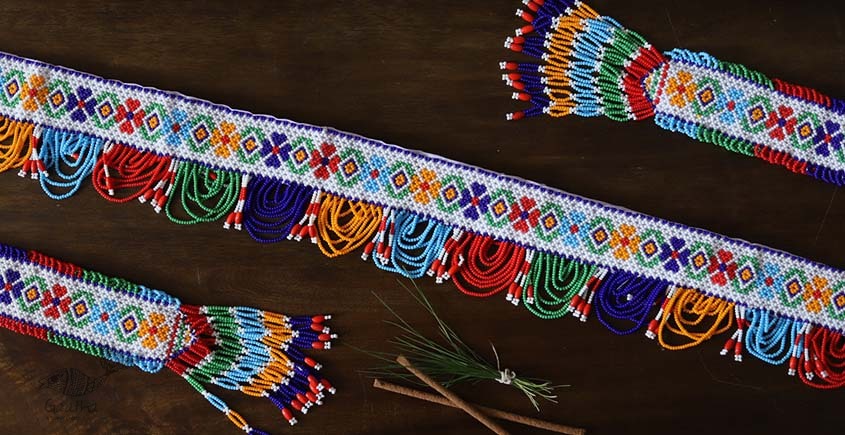 शुभ लाभ ⁂ Glass Bead  Temple ⁂ Toran ( Set of Three ) ⁂ 17